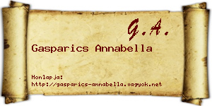 Gasparics Annabella névjegykártya